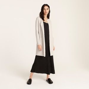 J.Crew Juliette collarless sweater-blazer in gray